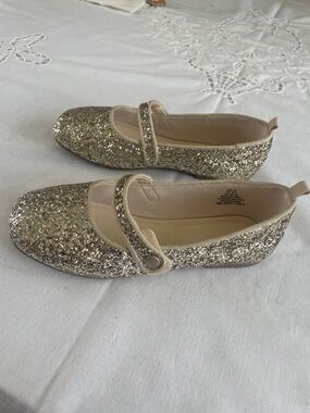 H&M Gold Mary Jane Shoes